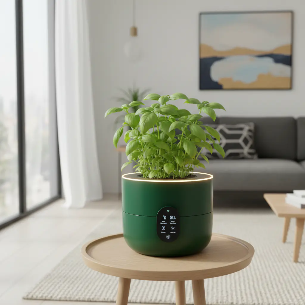 Latest smart planter release in a modern interior