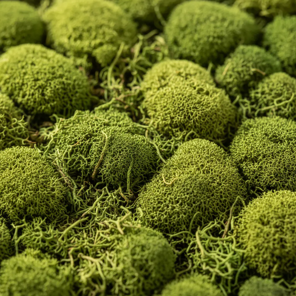 Close up of preserved moss texture