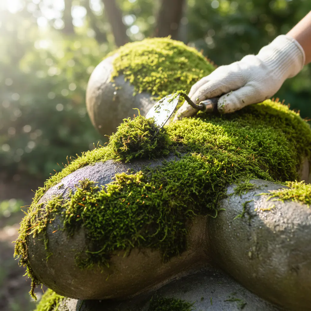 Moss texturing process
